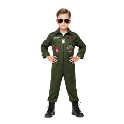 Disfraz de Piloto de Avión para Niños -Uniforme Combate