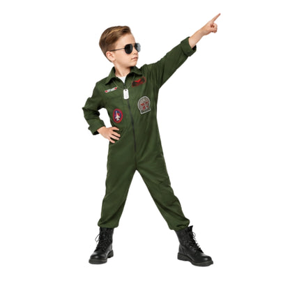 Disfraz de Piloto de Avión para Niños -Uniforme Combate