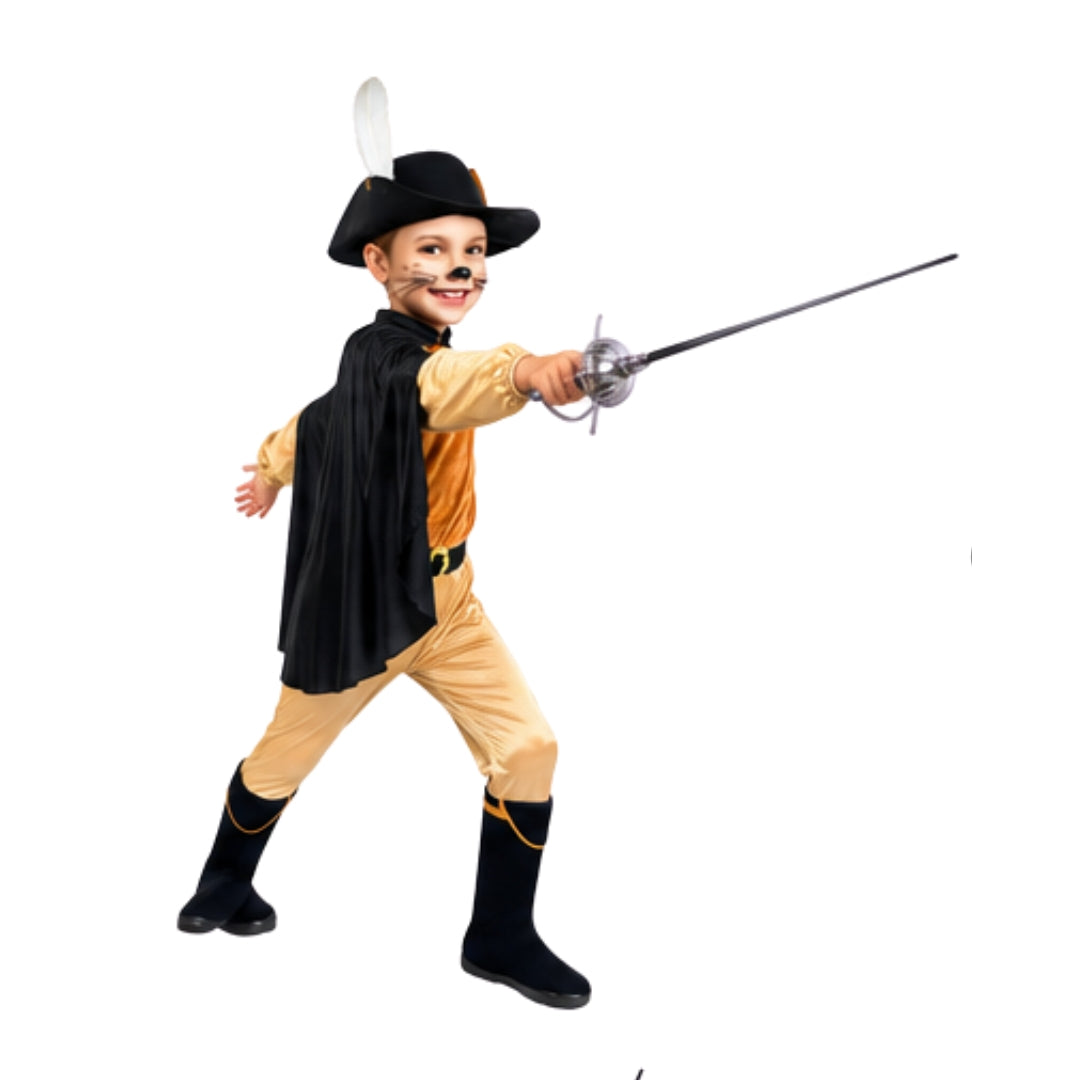 Disfraz de Gato con Botas para Niño y Niña con Sombrero