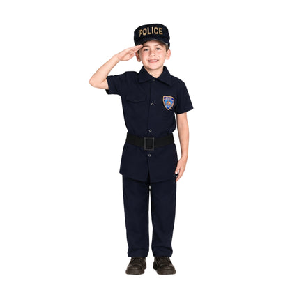 Disfraz de Policía para Niño y Niña con Gorro - Uniforme
