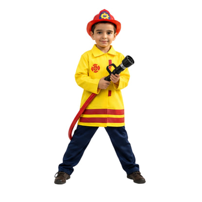 Disfraz de Bombero para Niño y Niña con Casco