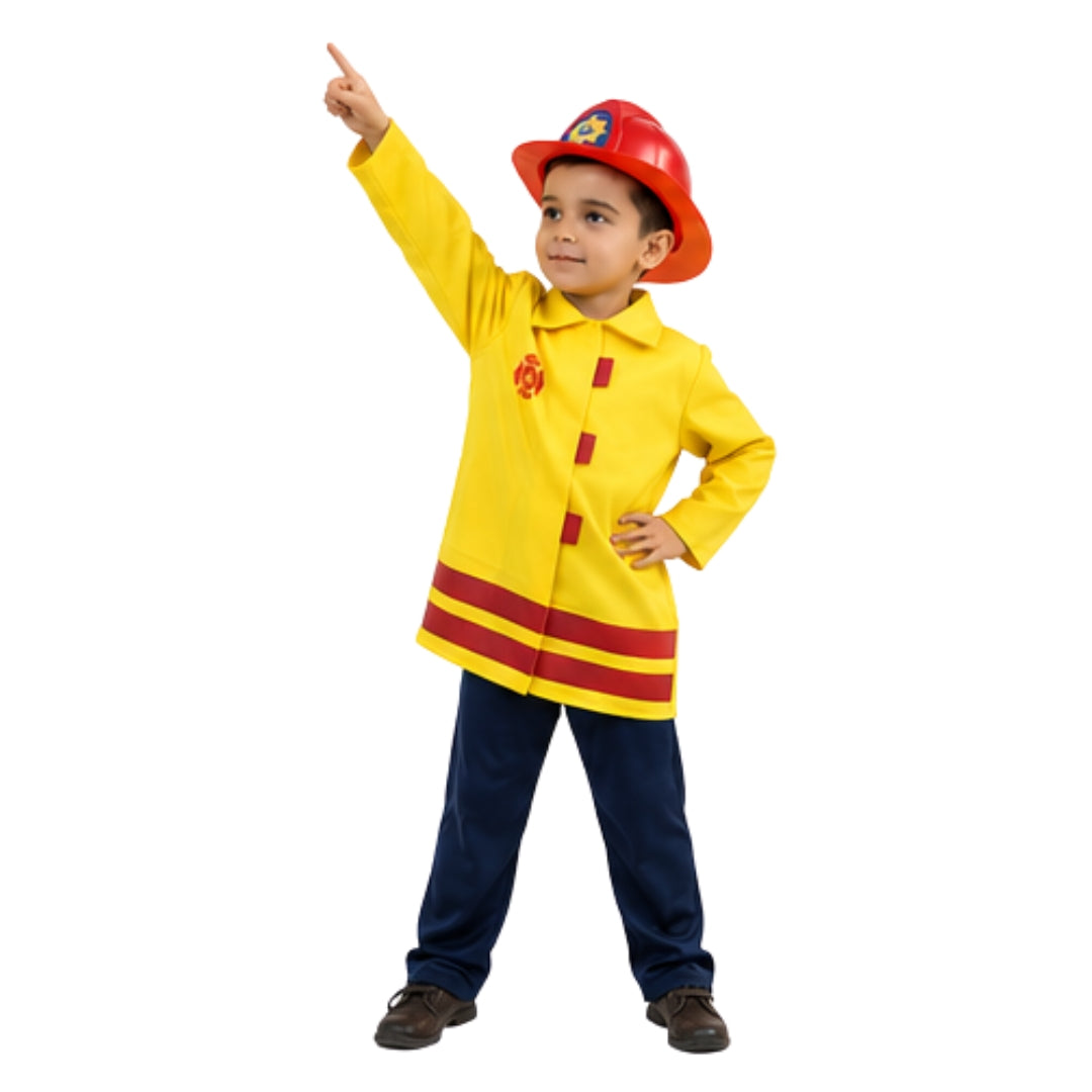 Disfraz de Bombero para Niño y Niña con Casco