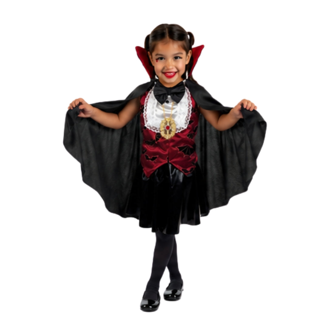 Disfraz de Vampira para Niña - Vestido de Halloween y Día de Muertos