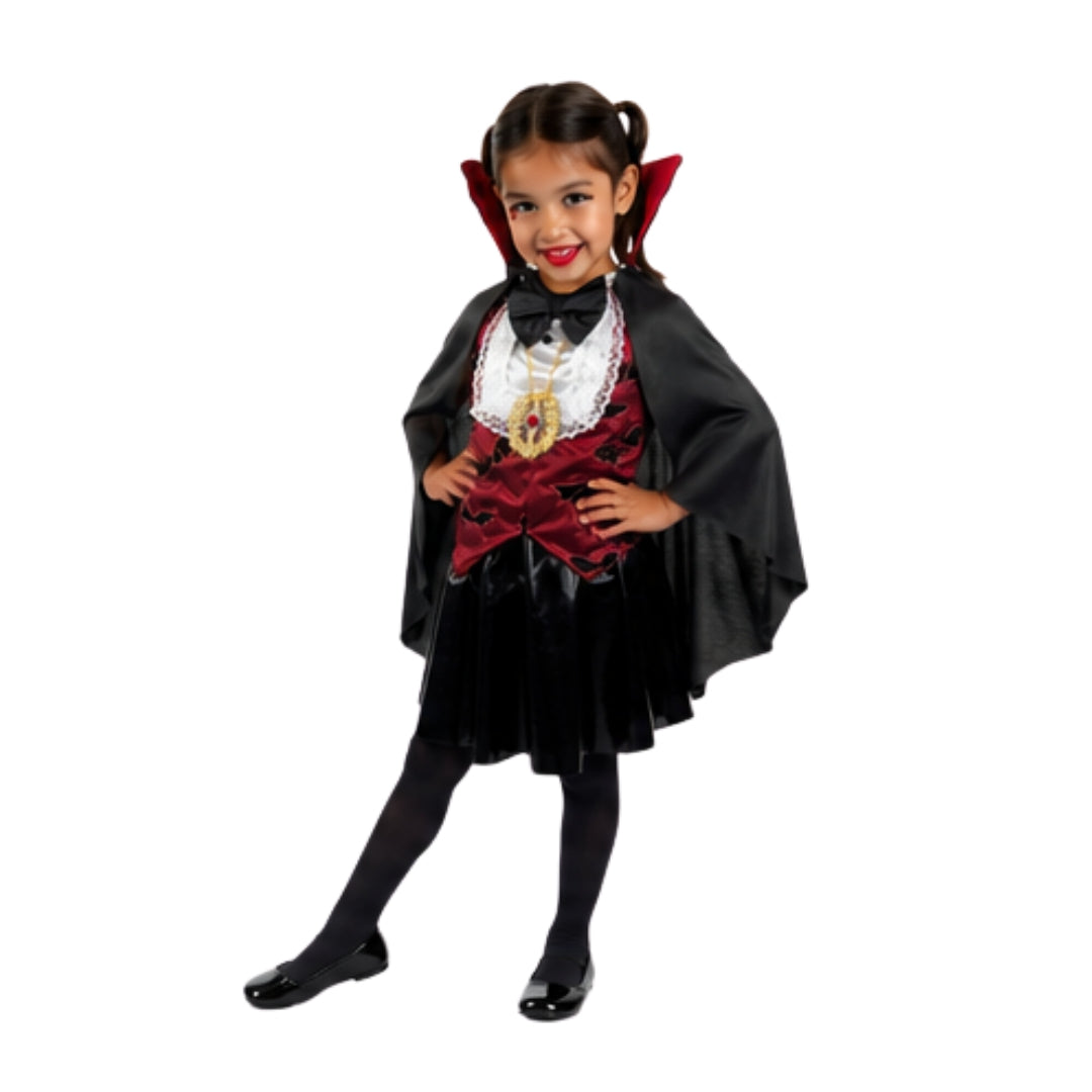 Disfraz de Vampira para Niña - Vestido de Halloween y Día de Muertos
