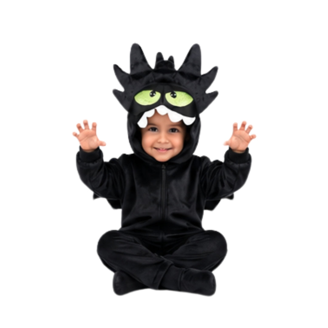Disfraz de Dragón Negro para Niño y Niña - Traje Infantil