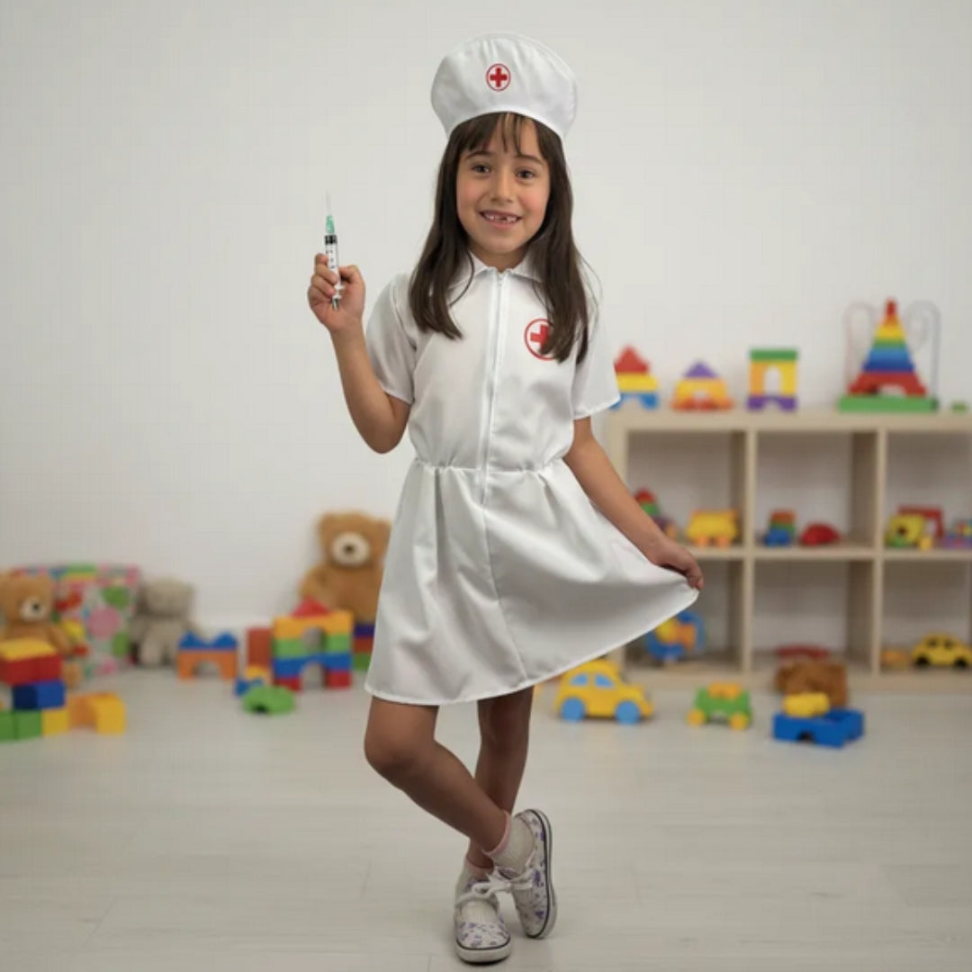 Disfraz de Enfermera para Niña - Uniforme de Profesiones