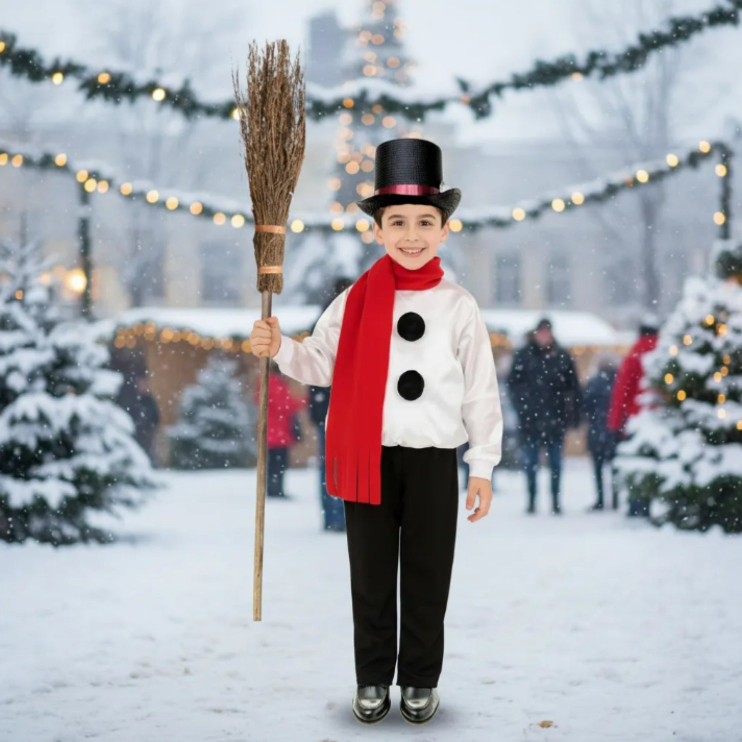 Disfraz de Muñeco de Nieve Navideño para Niños con Sombrero
