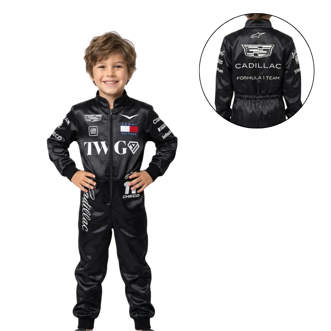 Cosplay - Disfraz de Piloto de Carreras Negro - Trajes de Halloween para Niños