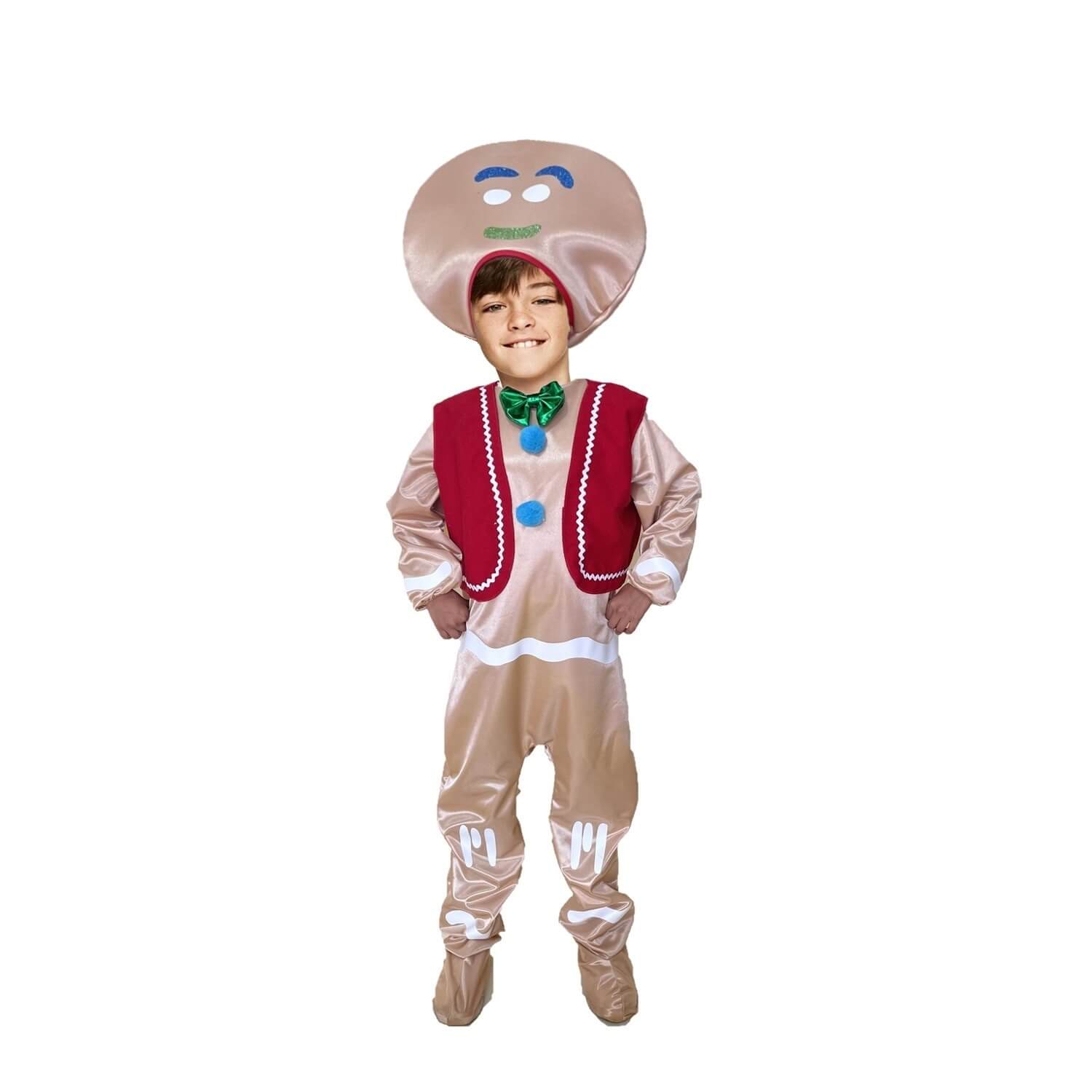 Disfraz Galleta de Jengibre Navideña - Vestuario Navidad - Disfraces Galletas para Niñas y Niños - Traje Navideño - Mameluco Pastorela