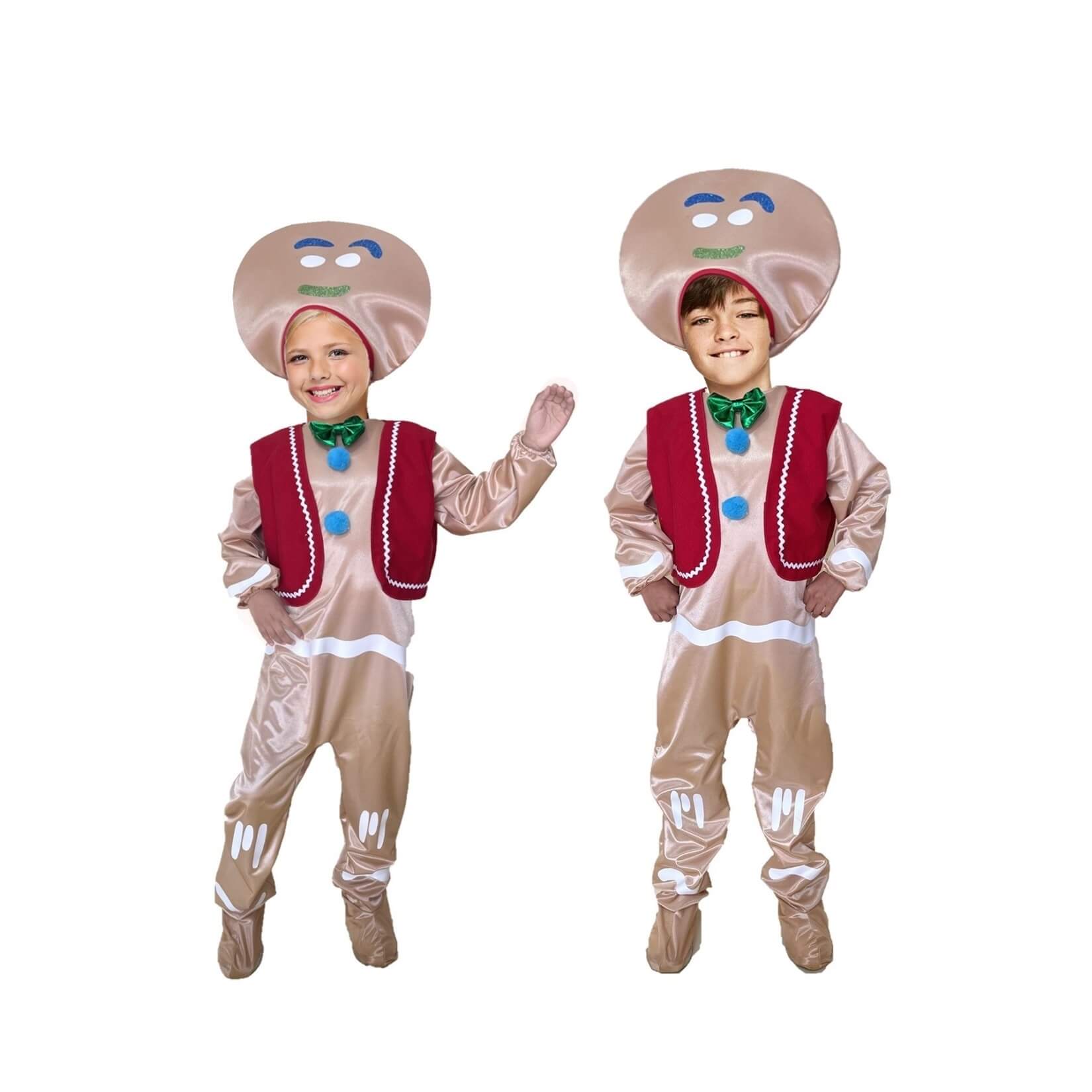 Disfraz Galleta de Jengibre Navideña - Vestuario Navidad - Disfraces Galletas para Niñas y Niños - Traje Navideño - Mameluco Pastorela