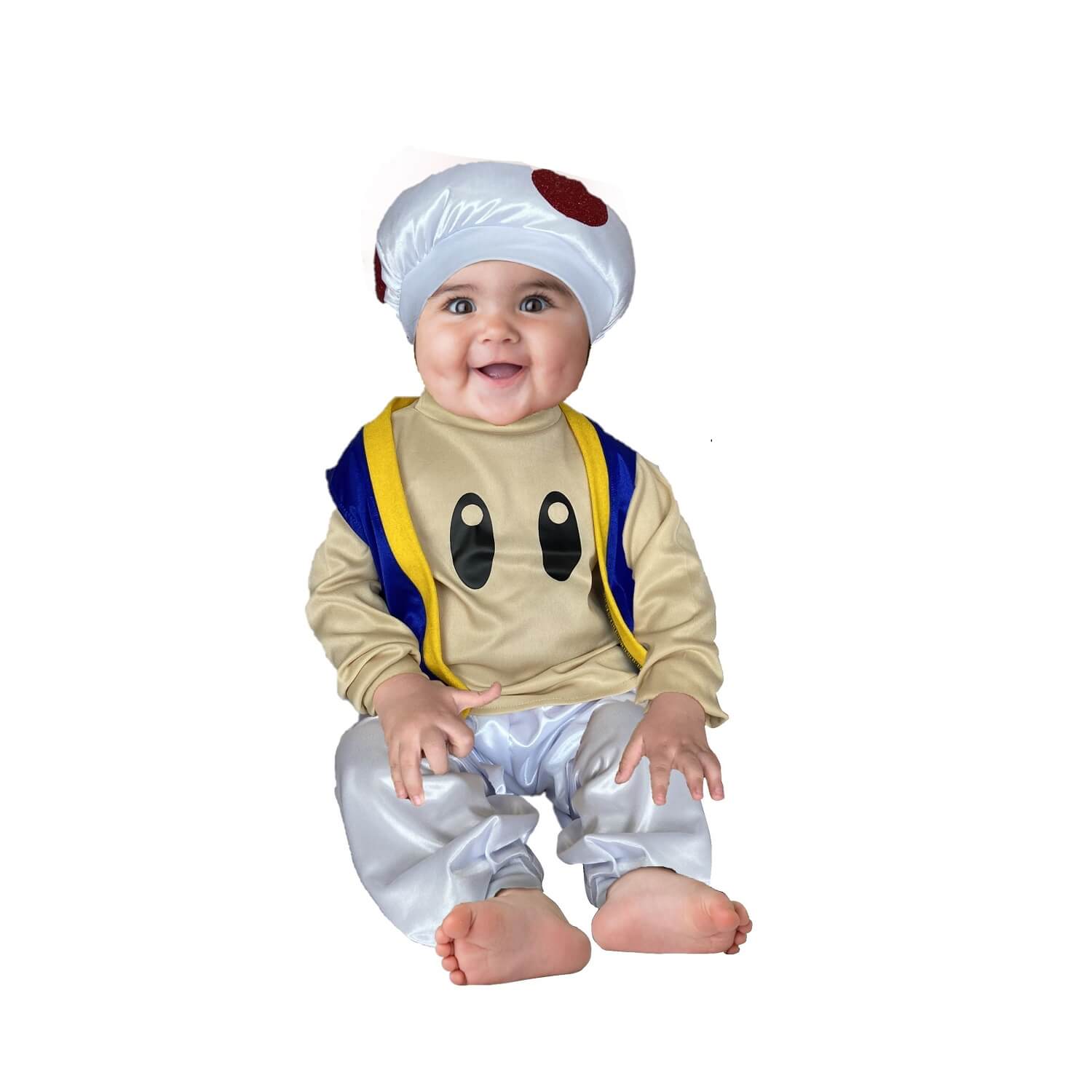 Disfraz Hongo Mario Bros - Disfraces Toad - Traje de Halloween - Disfraces para Bebé y Niños