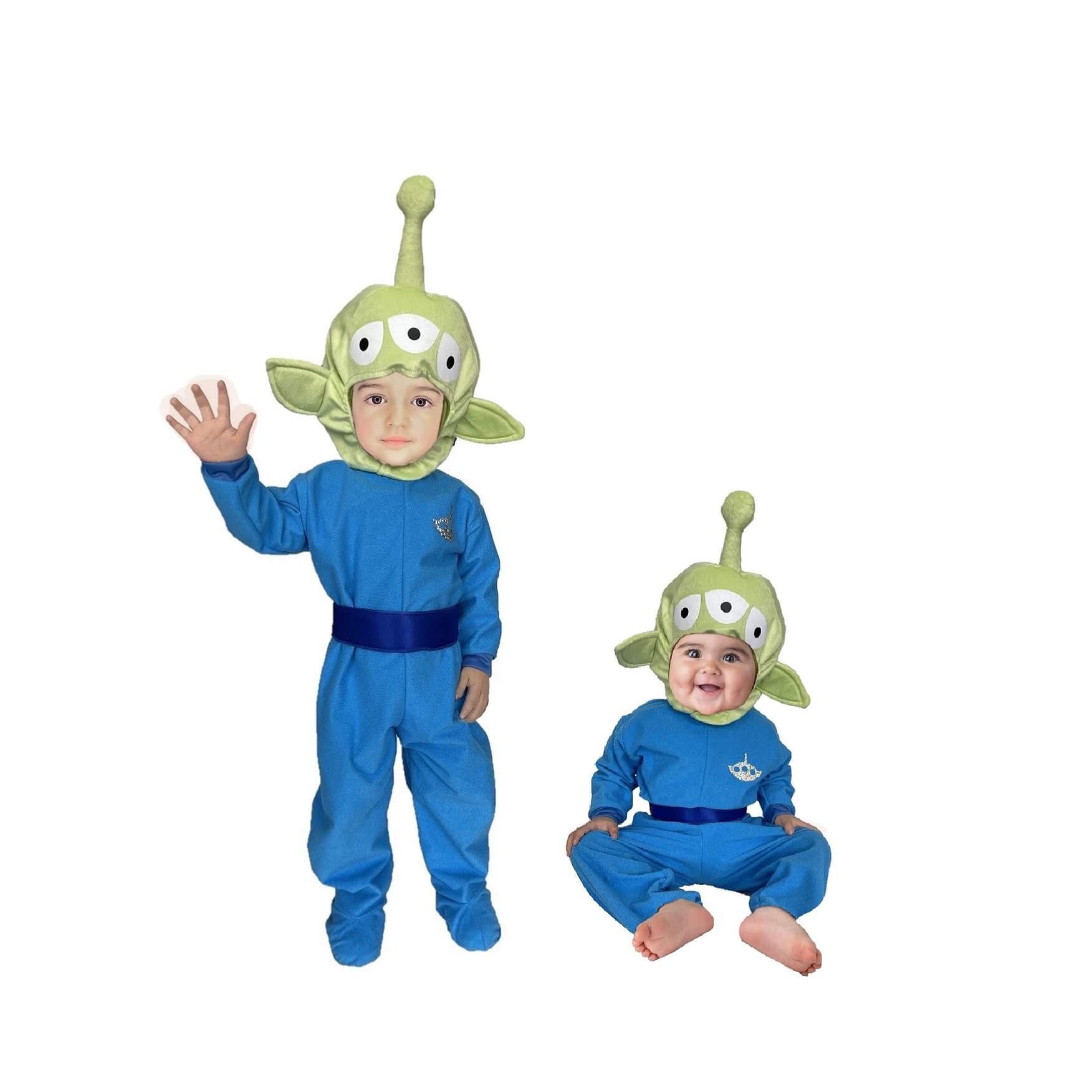 Disfraz De Alien Para Bebé, Niño Y Niña - Mameluco Infantil Marciano - Disfraces Halloween Para Bebés, Niños Y Niñas - Cosplay Marcianito Toy Story
