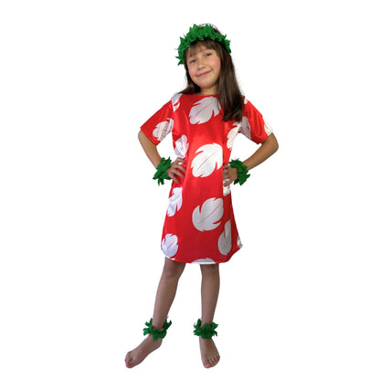 Cosplay - Traje Hawaiana - Disfraz Lilo y Stich - Vestido -Disfraces para Niñas