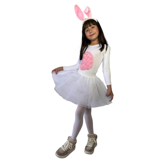Disfraz de Coneja con Orejas - Disfraces de Conejita para Niñas - Traje de Conejo con Tutú - Disfraz de la Primavera y Pascua