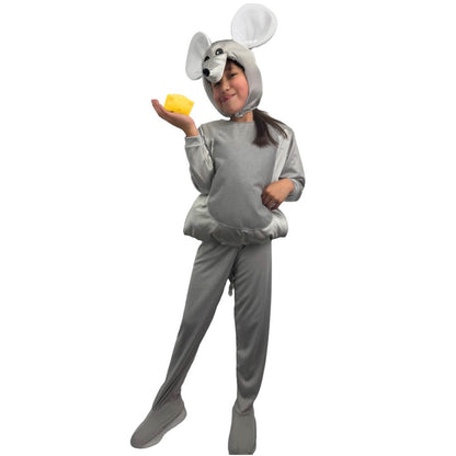 Disfraz de Ratón con Gorro y Orejas - Disfraces para Niñas y Niños - Traje de Ratoncito o Ratoncita - Vestuario Primavera - Cosplay Raton Halloween