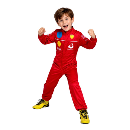 Disfraz de Piloto de Carreras Rojo - Traje Piloto para Niños