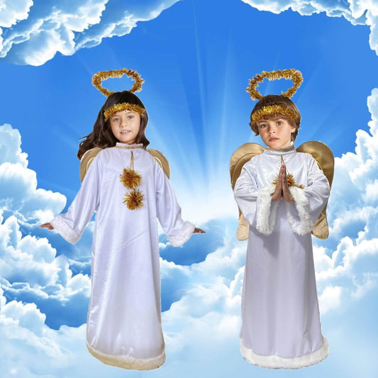 Disfraz de Angel - Disfraces de Angelitos - Disfraz de Navidad - Traje Navideño - Disfraces para Niñas y Niños