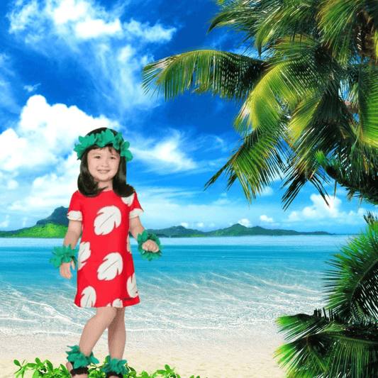 Cosplay - Traje Hawaiana - Disfraz Lilo y Stich Vestido - Disfraces para Niñas