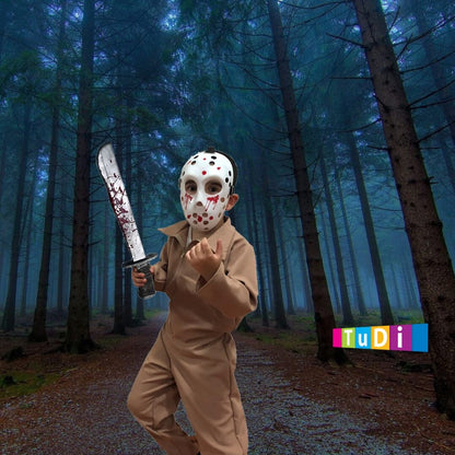 Disfraz de Terror con Máscara de Hockey Infantil