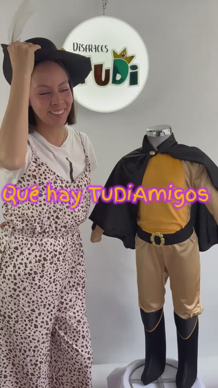 Disfraz de Gato con Botas para Niño y Niña con Sombrero