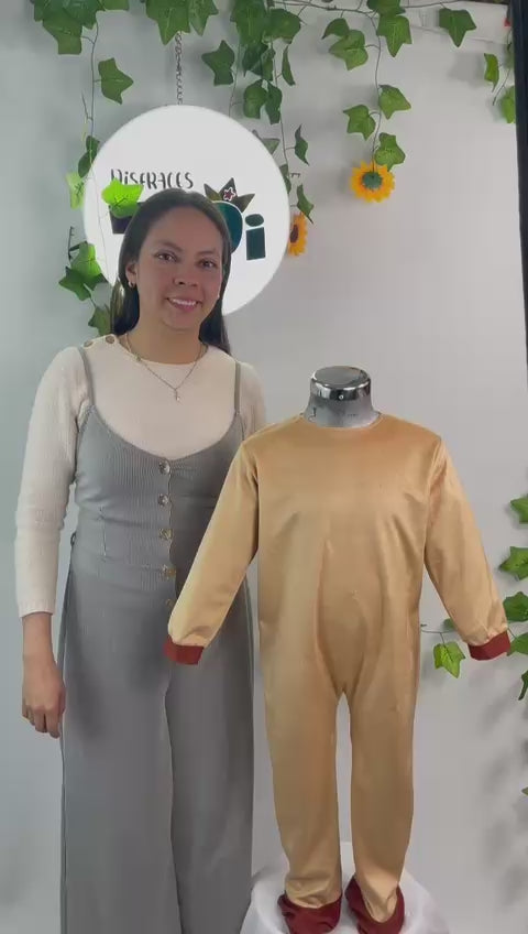 Disfraz de Capibara Kawaii para Niño y Niña - Mameluco con Gorro
