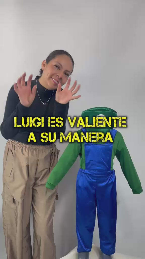 Disfraz de Fontanero para Niño con Bigote - Traje Plomero de Videojuego Infantil