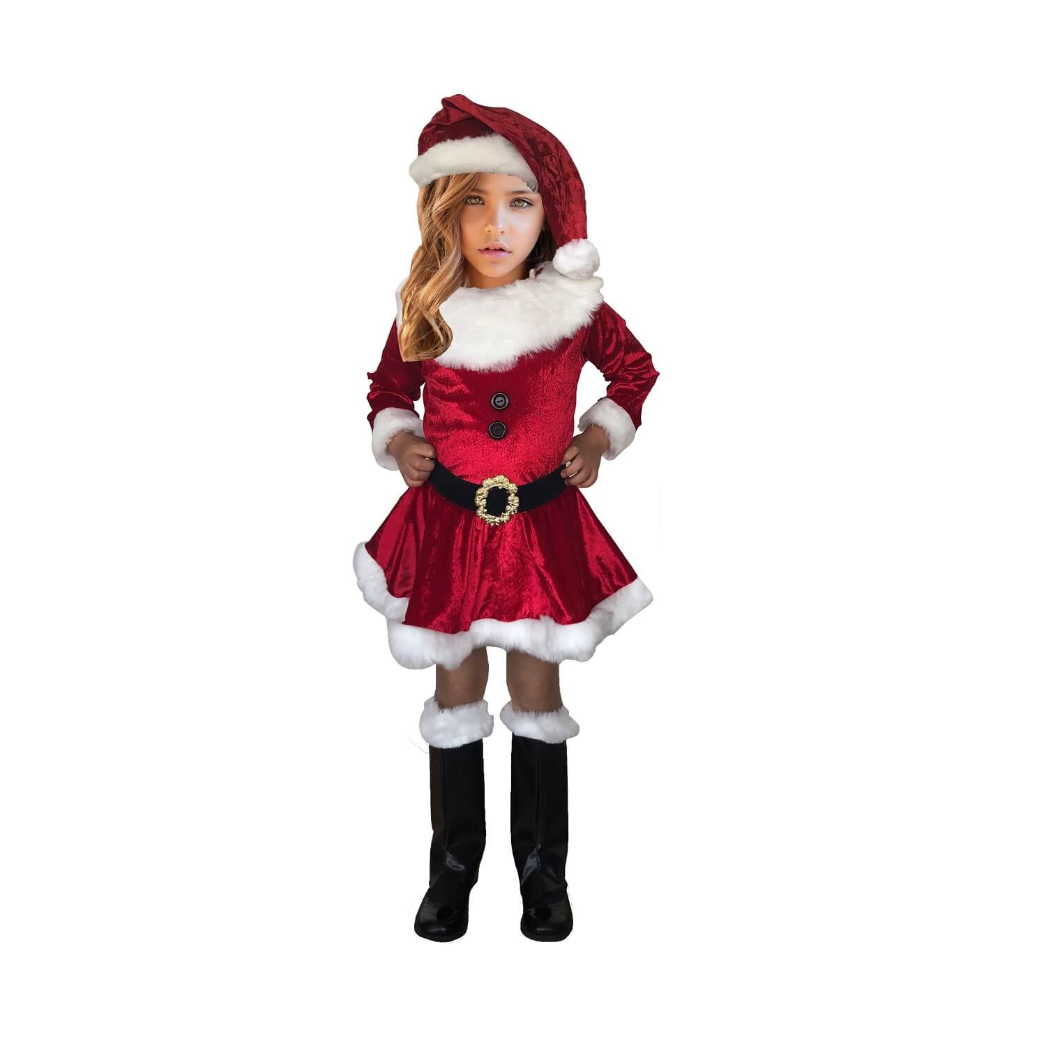Disfraces de Santa Claus - Vestido de Navidad - Traje Navideño para Niñas - Disfraz de Pastorela