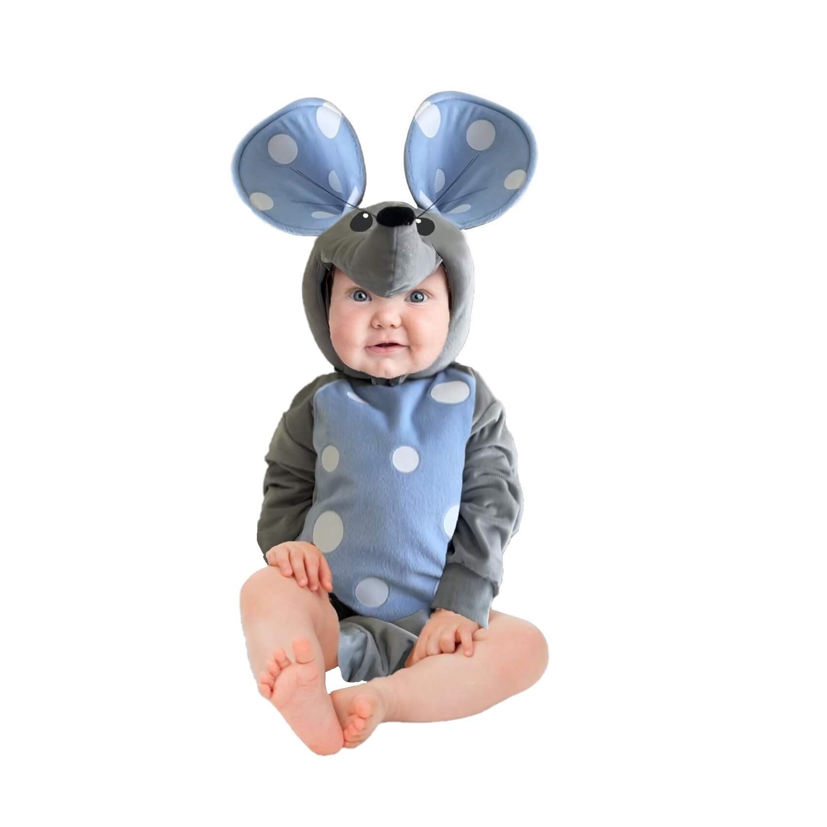 Disfraz de Ratón - Pañalero de Raton o Ratona - Disfraces para Bebés, Niñas y Niños - Traje de Ratoncito o Ratoncita - Vestuario Primavera y Halloween