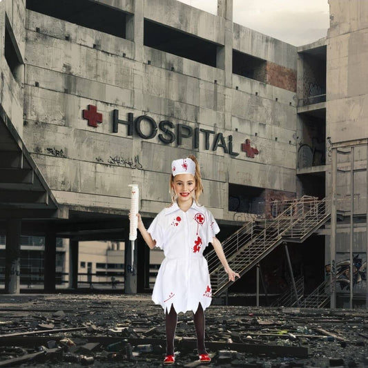 Disfraz de Enfermera - Disfraces de Zombie - Disfraz de Halloween - Disfraces para Niñas