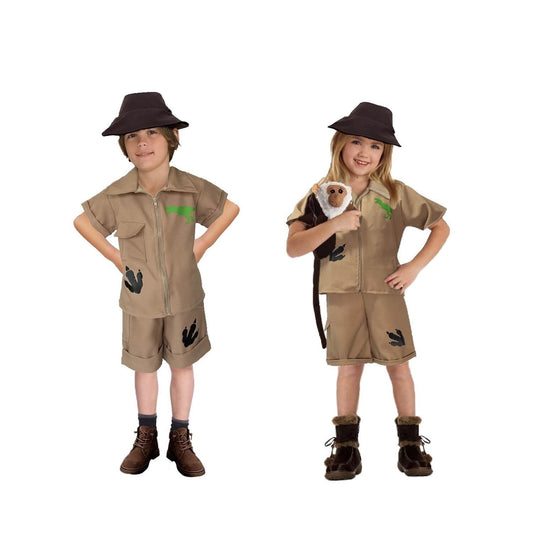 Disfraz de Explorador Jurásico - Traje Cazador de Dinosaurios - Disfraces Safari - Uniforme de Oficios para Niñas y Niños - Trajes de Exploradora