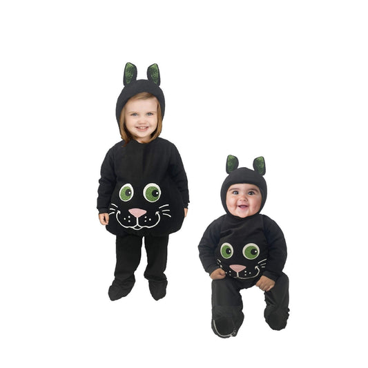 Disfraz de Gato - Traje de Gatito para Bebés, Niños y Niñas - Disfraces de Gata Negra - Vestuario para Día de Muertos - Pañalero de Gatita Halloween