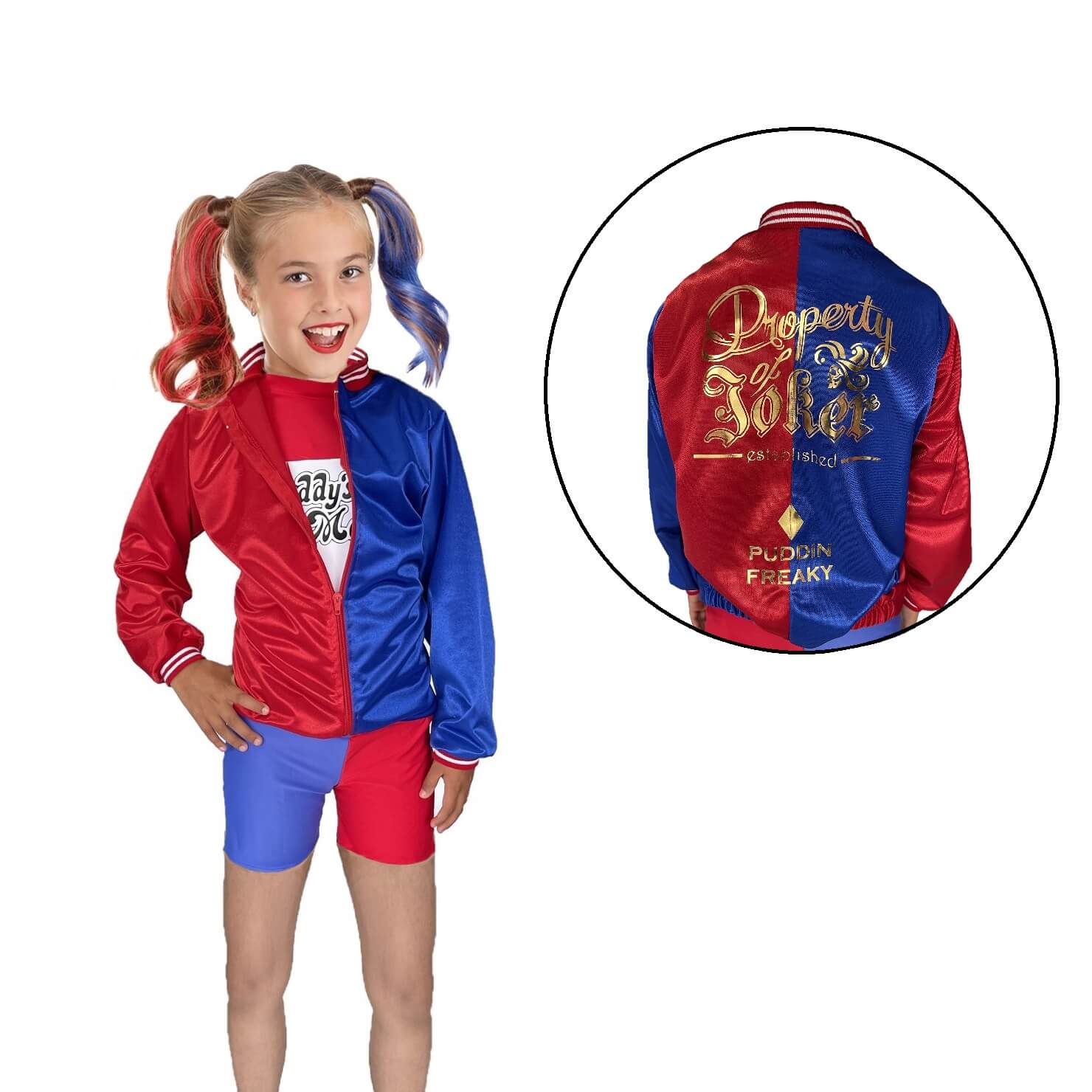 Cosplay - Disfraz de Arlequina - Vestuario de Halloween - Disfraces para Niñas