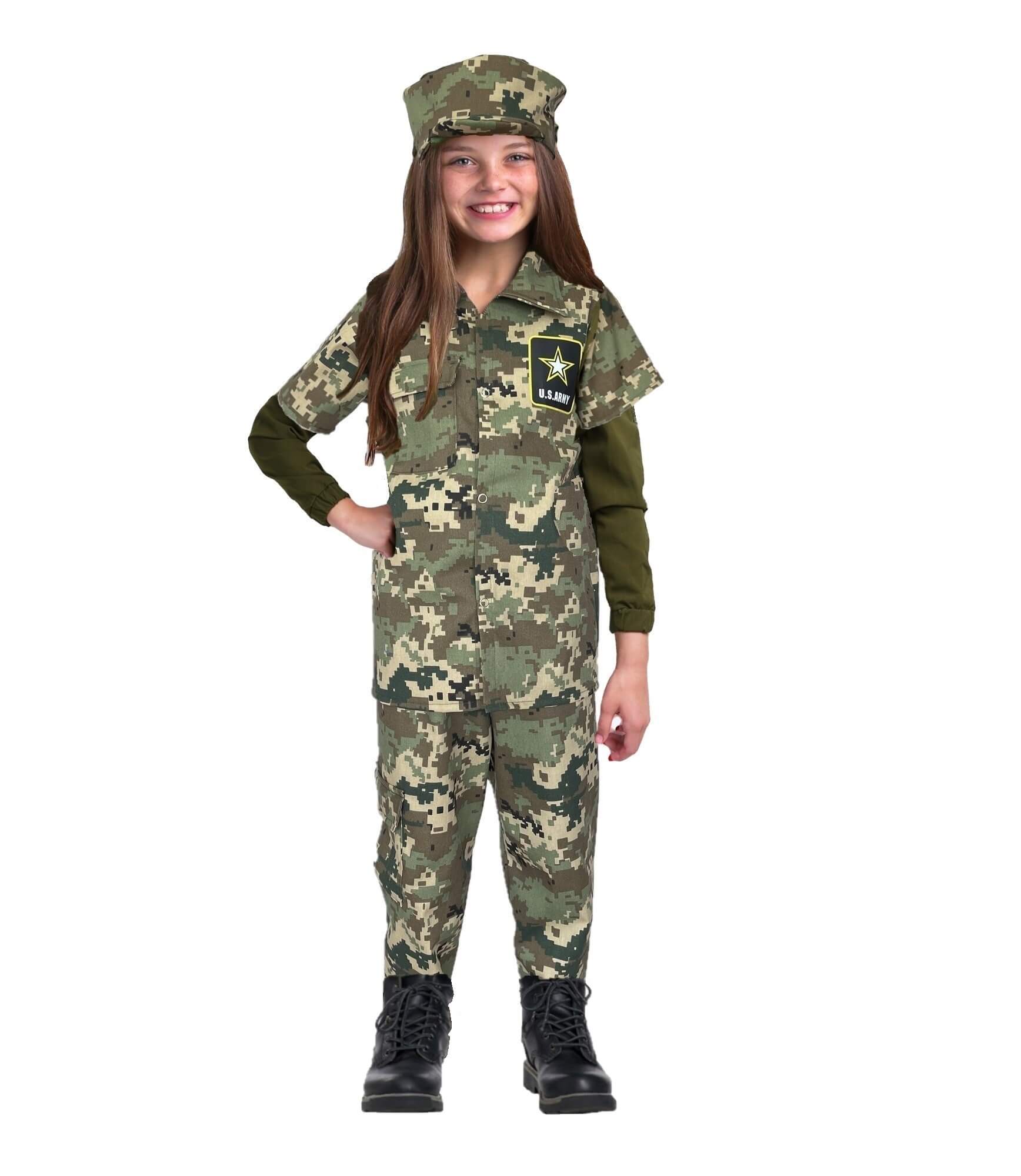 Disfraz De Soldado Niño Y Niña - Traje Militar 16 De Septiembre - Disfraces Soldados Niñas Y Niños - Uniforme Camouflaje Halloween E Independencia