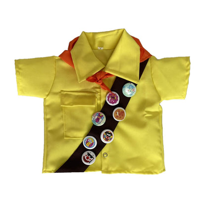 Disfraz Russell Up Con Gorra - Uniforme Infantil Explorador - Cosplay con Insignias - Disfraces Niños y Niñas - Traje Boy Scout Para Bebé, Niño Y Niña