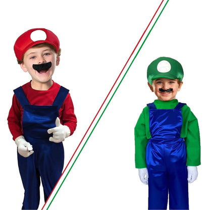 Disfraz de Fontanero para Niño con Bigote - Traje Plomero de Videojuego Infantil